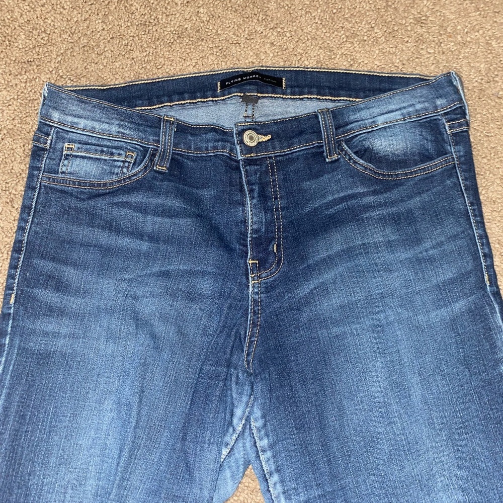 Flying Monkey jeans that fit as a size 12-14. Made of super stretchy material.